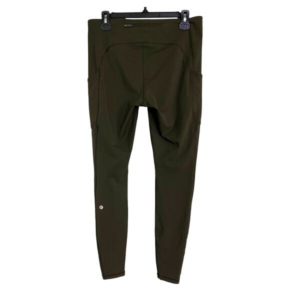 Lululemon Align High-Rise Leggings with Pockets Dark Olive Nulu Size 10 - Picture 6 of 9